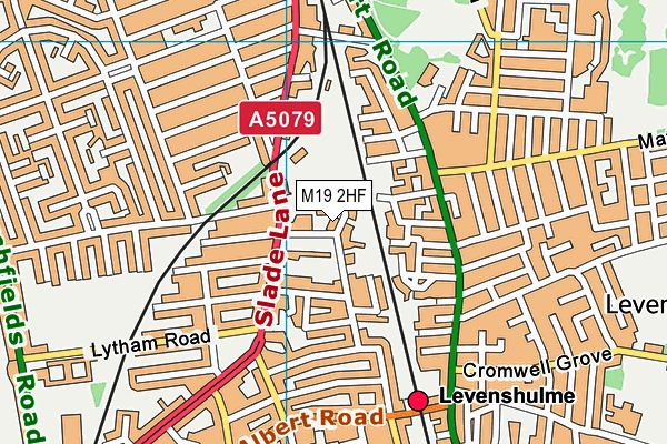 M19 2HF map - OS VectorMap District (Ordnance Survey)