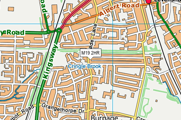 M19 2HR map - OS VectorMap District (Ordnance Survey)