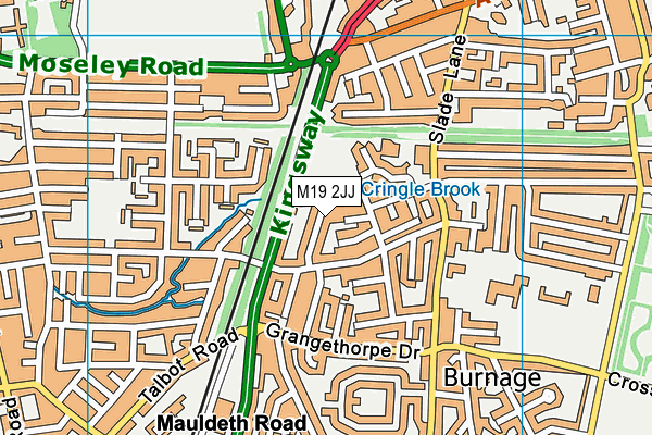 M19 2JJ map - OS VectorMap District (Ordnance Survey)