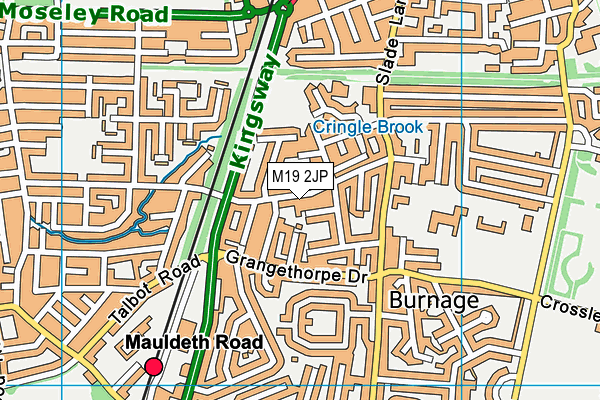 M19 2JP map - OS VectorMap District (Ordnance Survey)