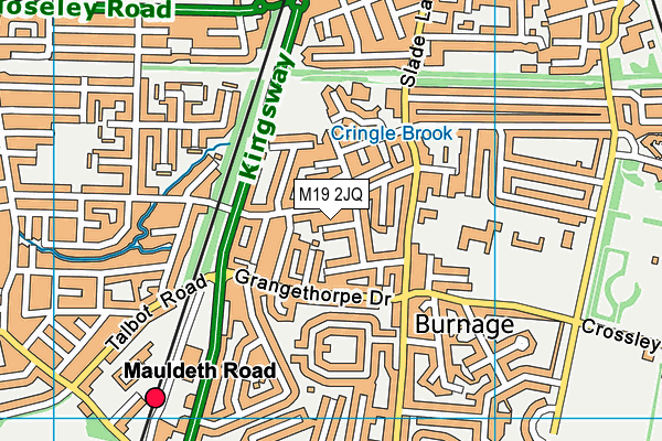 M19 2JQ map - OS VectorMap District (Ordnance Survey)