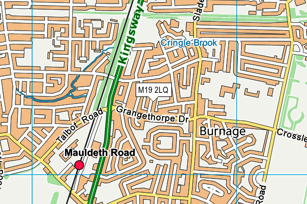 M19 2LQ map - OS VectorMap District (Ordnance Survey)