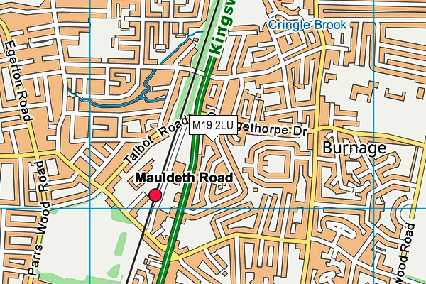 M19 2LU map - OS VectorMap District (Ordnance Survey)