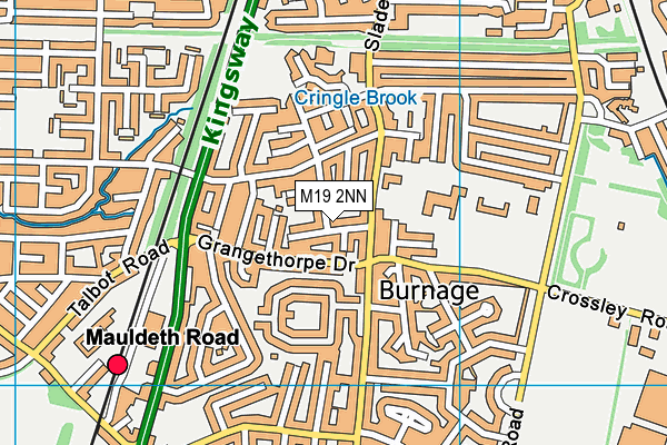 M19 2NN map - OS VectorMap District (Ordnance Survey)