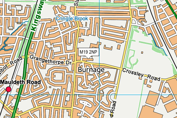 M19 2NP map - OS VectorMap District (Ordnance Survey)