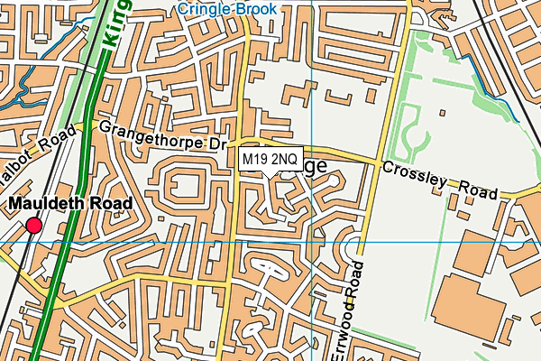 M19 2NQ map - OS VectorMap District (Ordnance Survey)