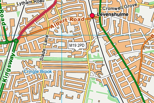 M19 2PD map - OS VectorMap District (Ordnance Survey)