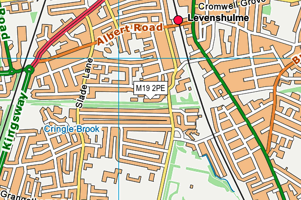 M19 2PE map - OS VectorMap District (Ordnance Survey)