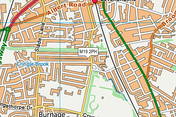 M19 2PH map - OS VectorMap District (Ordnance Survey)