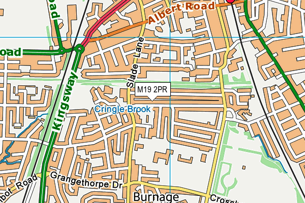 M19 2PR map - OS VectorMap District (Ordnance Survey)