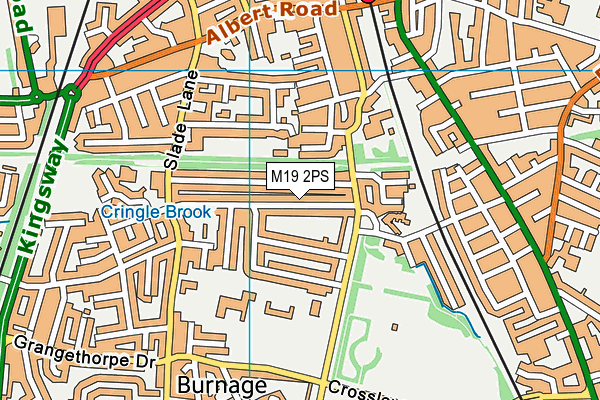 M19 2PS map - OS VectorMap District (Ordnance Survey)