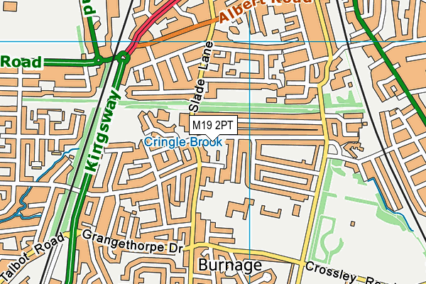 M19 2PT map - OS VectorMap District (Ordnance Survey)