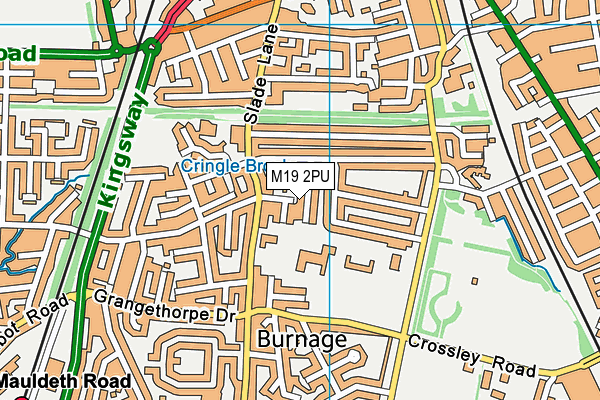 M19 2PU map - OS VectorMap District (Ordnance Survey)