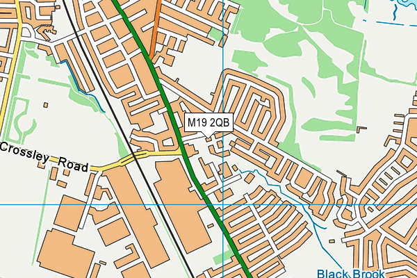 M19 2QB map - OS VectorMap District (Ordnance Survey)