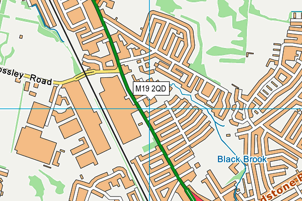 M19 2QD map - OS VectorMap District (Ordnance Survey)