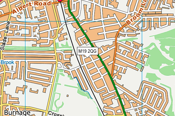 M19 2QG map - OS VectorMap District (Ordnance Survey)