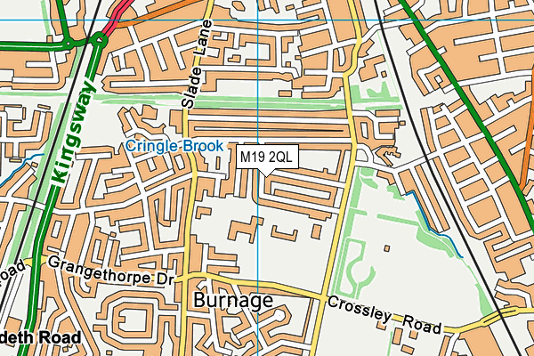 M19 2QL map - OS VectorMap District (Ordnance Survey)