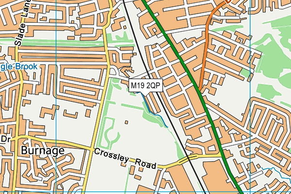 M19 2QP map - OS VectorMap District (Ordnance Survey)