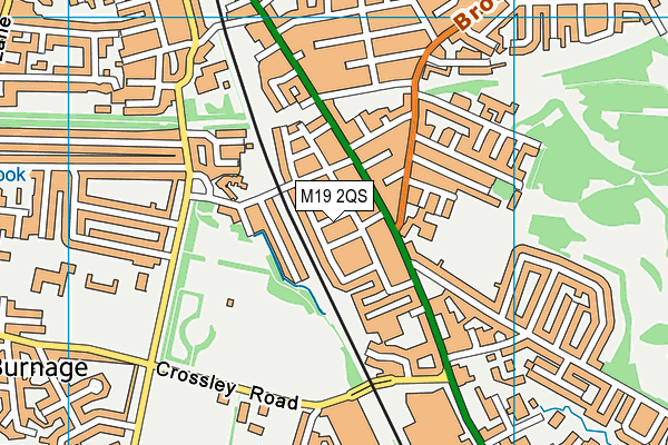 M19 2QS map - OS VectorMap District (Ordnance Survey)