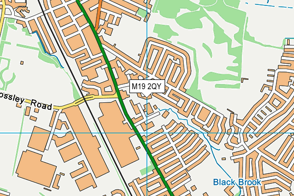 M19 2QY map - OS VectorMap District (Ordnance Survey)