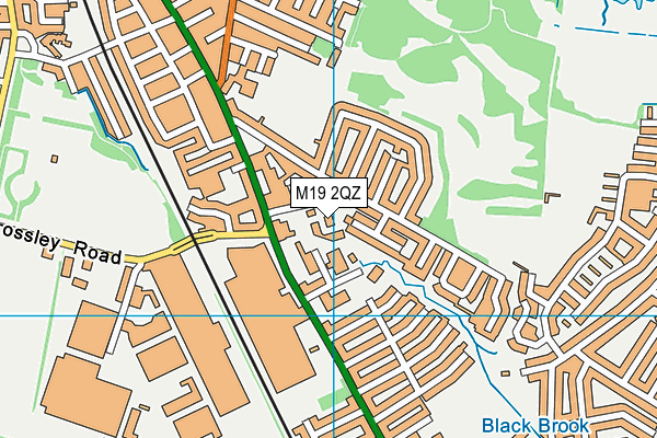 M19 2QZ map - OS VectorMap District (Ordnance Survey)