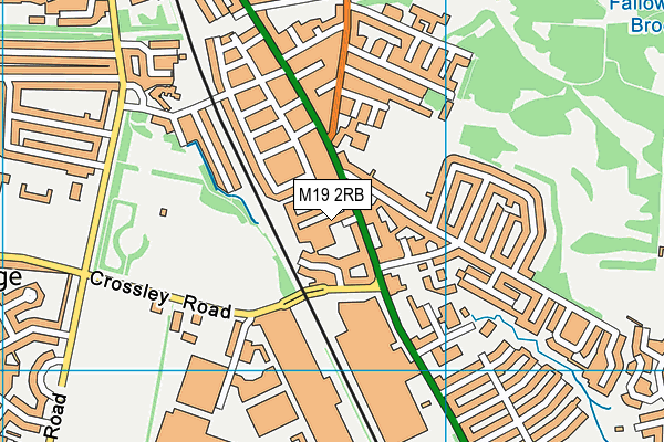 M19 2RB map - OS VectorMap District (Ordnance Survey)