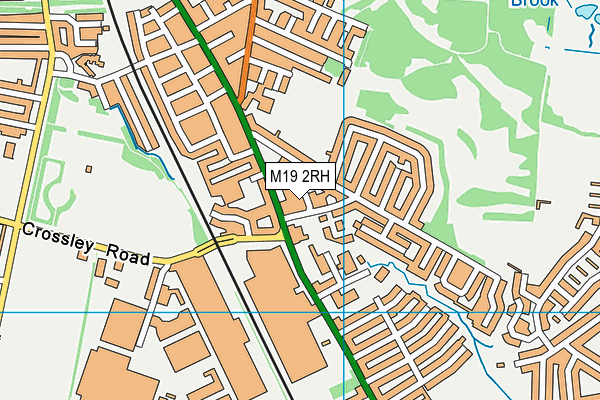 M19 2RH map - OS VectorMap District (Ordnance Survey)
