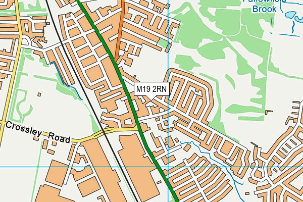 M19 2RN map - OS VectorMap District (Ordnance Survey)