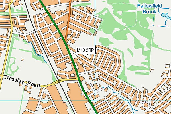 M19 2RP map - OS VectorMap District (Ordnance Survey)