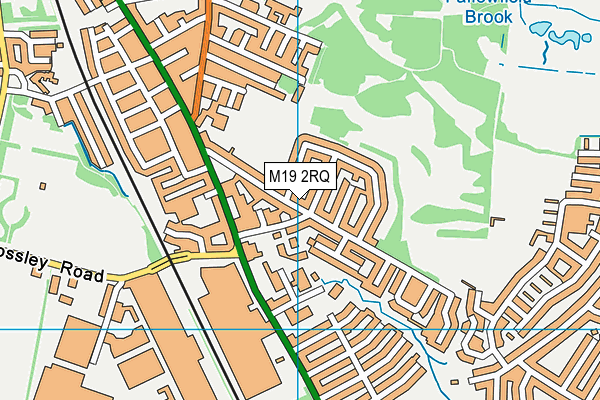 M19 2RQ map - OS VectorMap District (Ordnance Survey)