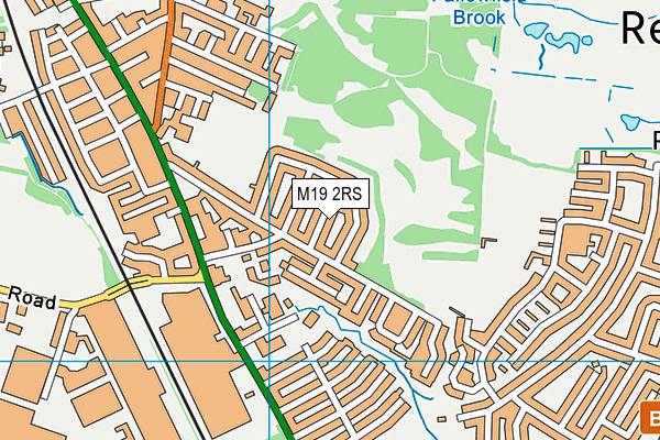 M19 2RS map - OS VectorMap District (Ordnance Survey)