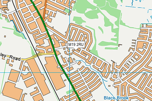 M19 2RU map - OS VectorMap District (Ordnance Survey)