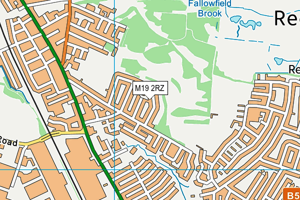 M19 2RZ map - OS VectorMap District (Ordnance Survey)