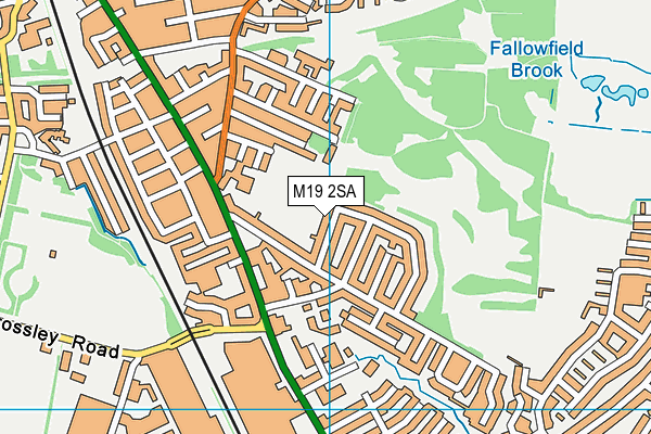M19 2SA map - OS VectorMap District (Ordnance Survey)