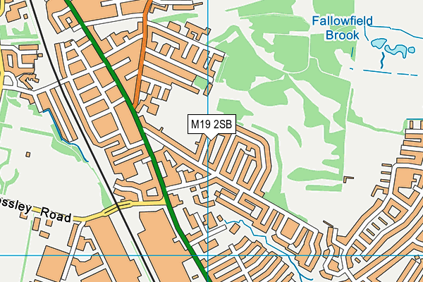 M19 2SB map - OS VectorMap District (Ordnance Survey)