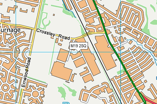M19 2SQ map - OS VectorMap District (Ordnance Survey)