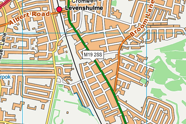 M19 2SS map - OS VectorMap District (Ordnance Survey)