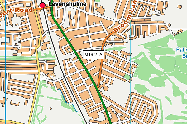 M19 2TA map - OS VectorMap District (Ordnance Survey)