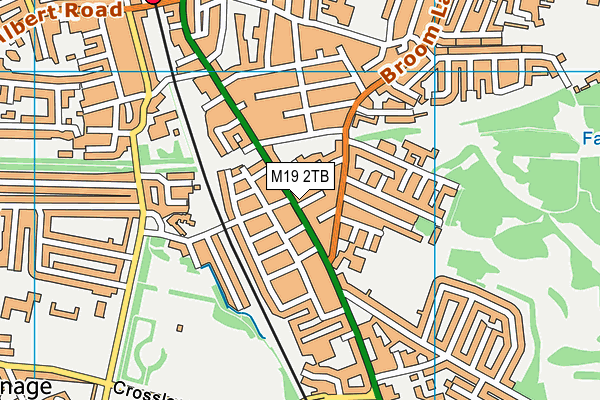 M19 2TB map - OS VectorMap District (Ordnance Survey)