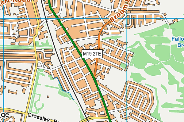 M19 2TE map - OS VectorMap District (Ordnance Survey)