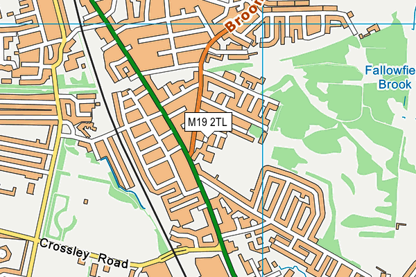 M19 2TL map - OS VectorMap District (Ordnance Survey)