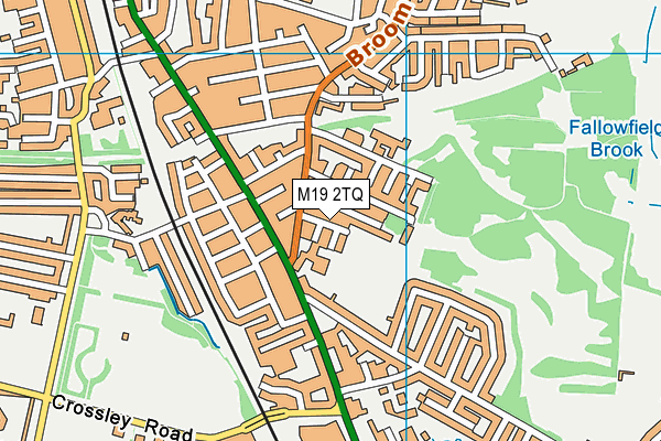 M19 2TQ map - OS VectorMap District (Ordnance Survey)