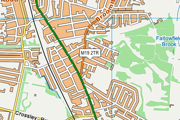 M19 2TR map - OS VectorMap District (Ordnance Survey)