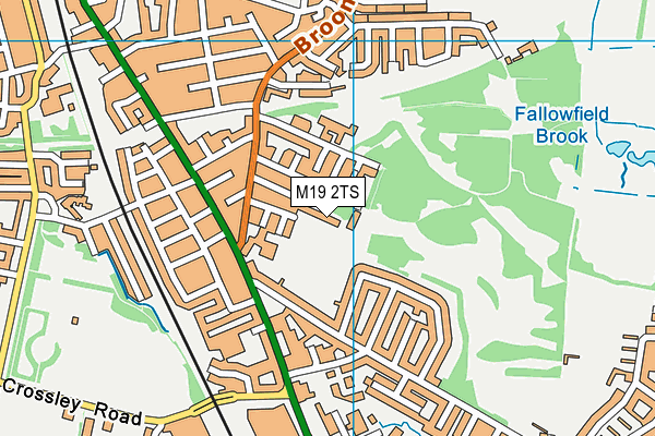 M19 2TS map - OS VectorMap District (Ordnance Survey)