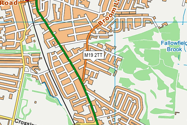 M19 2TT map - OS VectorMap District (Ordnance Survey)