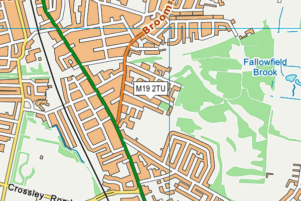 M19 2TU map - OS VectorMap District (Ordnance Survey)