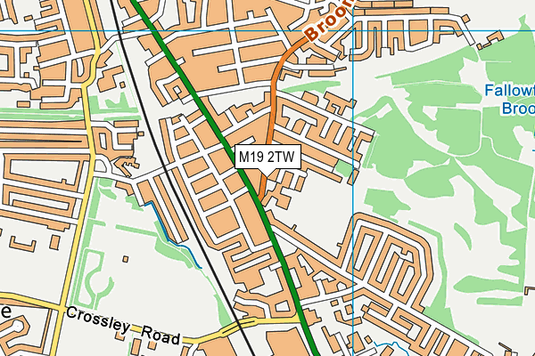 M19 2TW map - OS VectorMap District (Ordnance Survey)