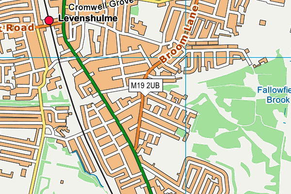 M19 2UB map - OS VectorMap District (Ordnance Survey)