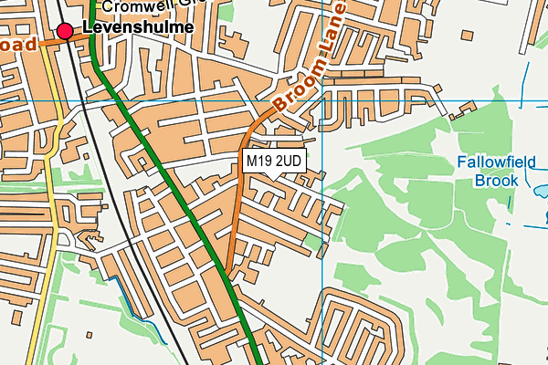 M19 2UD map - OS VectorMap District (Ordnance Survey)