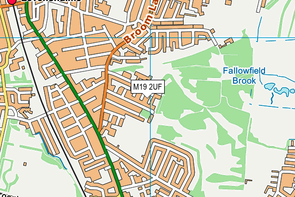 M19 2UF map - OS VectorMap District (Ordnance Survey)